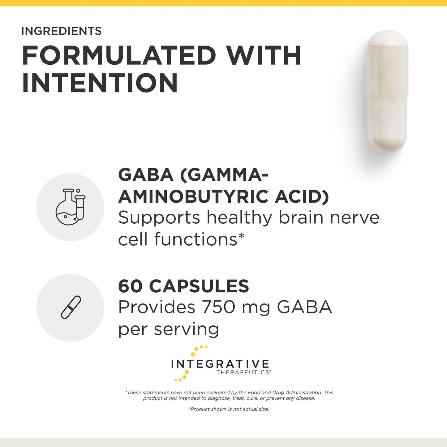 Integrative Therapeutics GABA Capsule, 60 Capsules