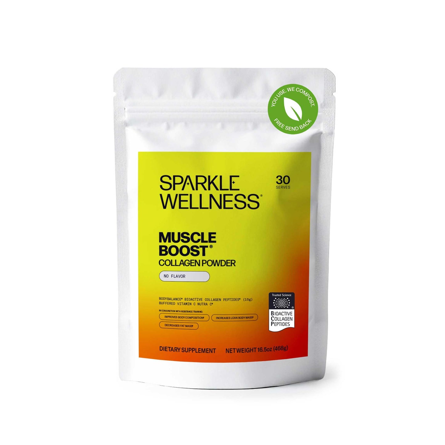 Sparkle Wellness BODYBALANCE Collagen Muscle Recovery Powder 30 Servings