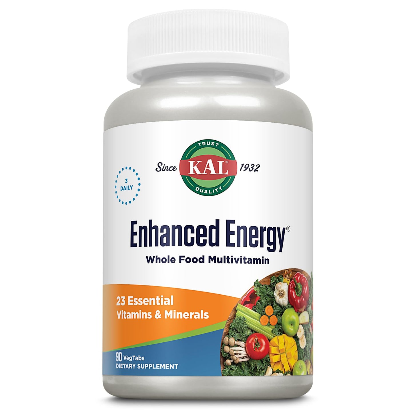 KAL Enhanced Energy Vegetarian Tablets 90