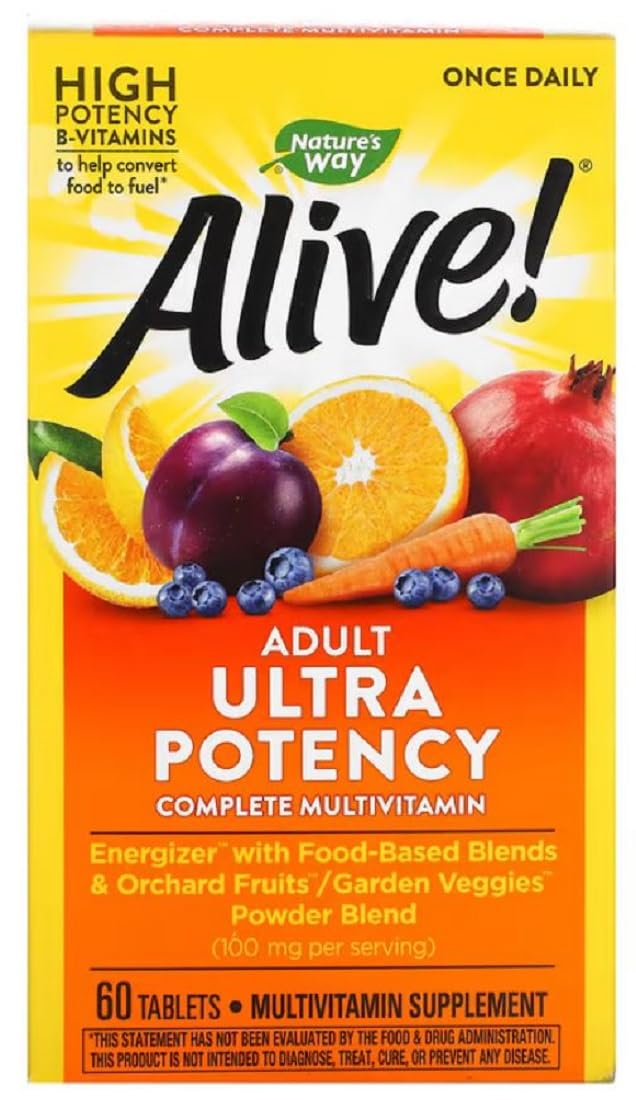 Nature's Way Once Daily Ultra Potency Multivitamin Tablets, 60 Count