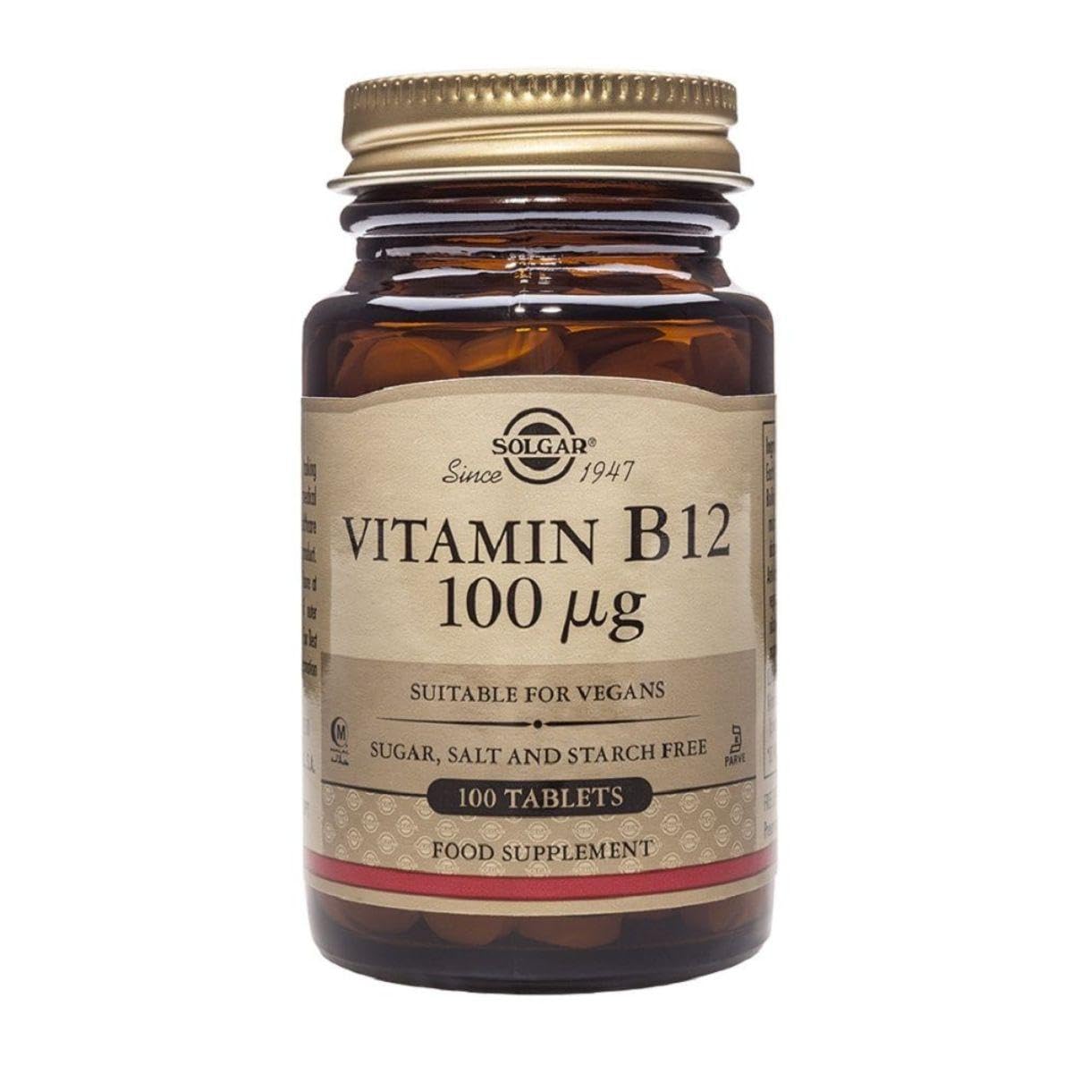 Solgar Vitamin B-12 100mcg Tablets 100 Count