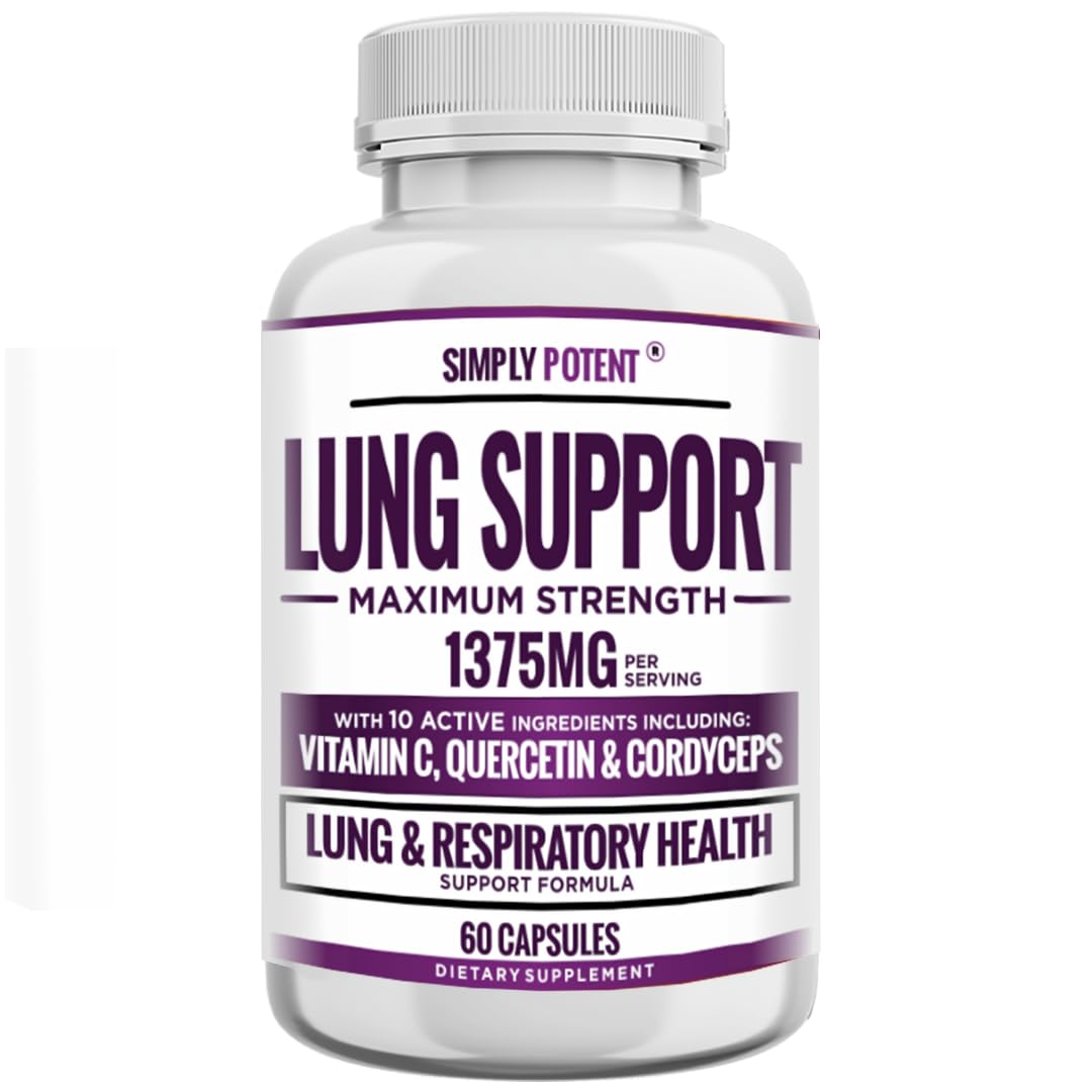 Simply Potent Lung Support Supplement Capsule 60 Count