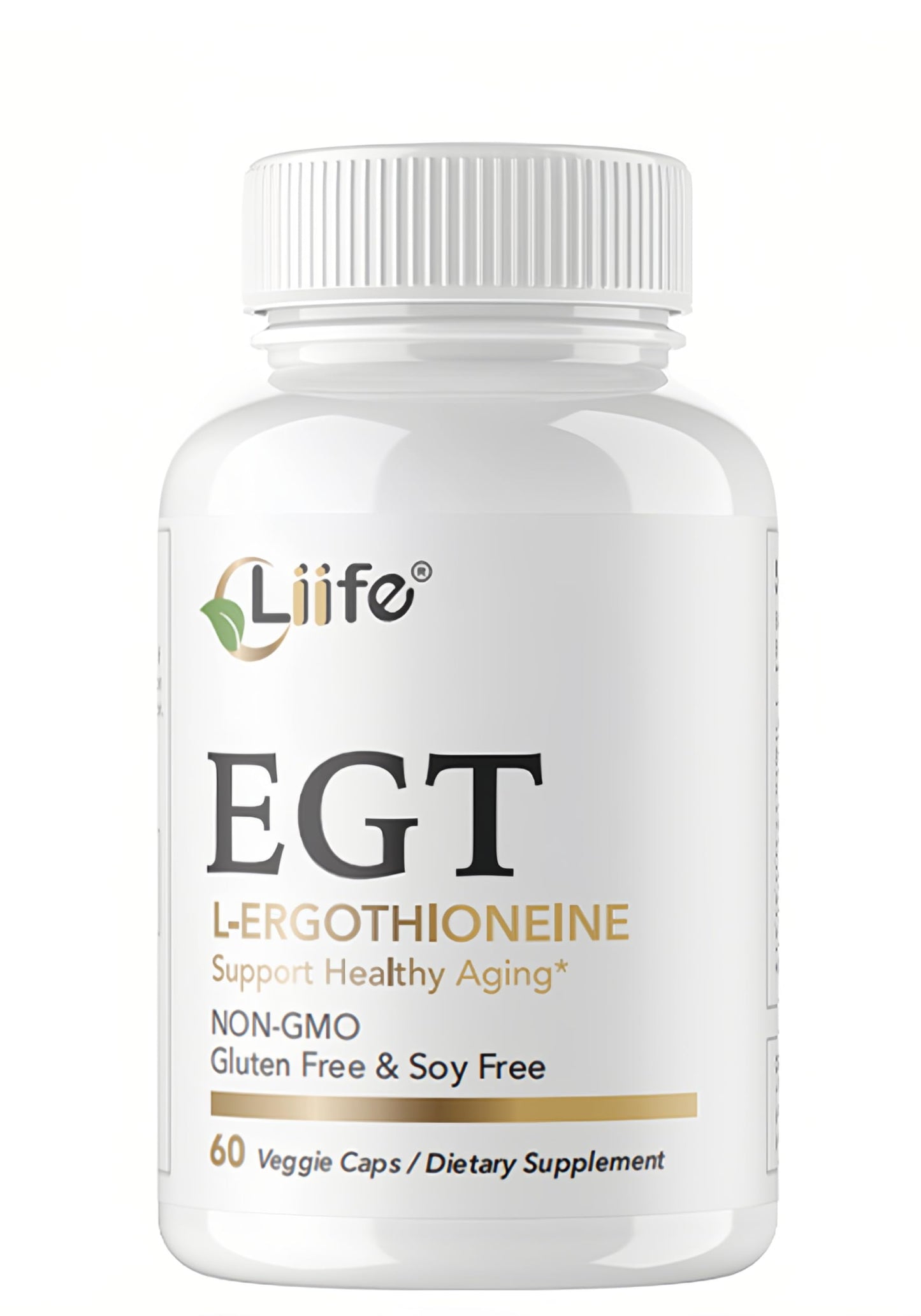 LIIFE L-Ergothioneine Supplement (EGT) 30mg, Antioxidant for Longevity and Skin Health, 60 Capsules