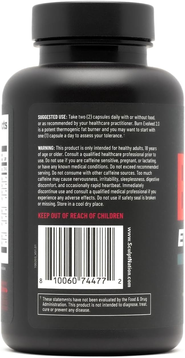 Sculpt Nation Burn Thermogenic Fat Burner Capsule 60 Count