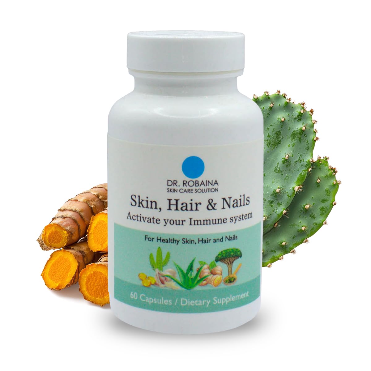 Dr. Robaina Skin Care Solution - Skin, Hair & Nails Capsules - Immune Support, 60 Capsules