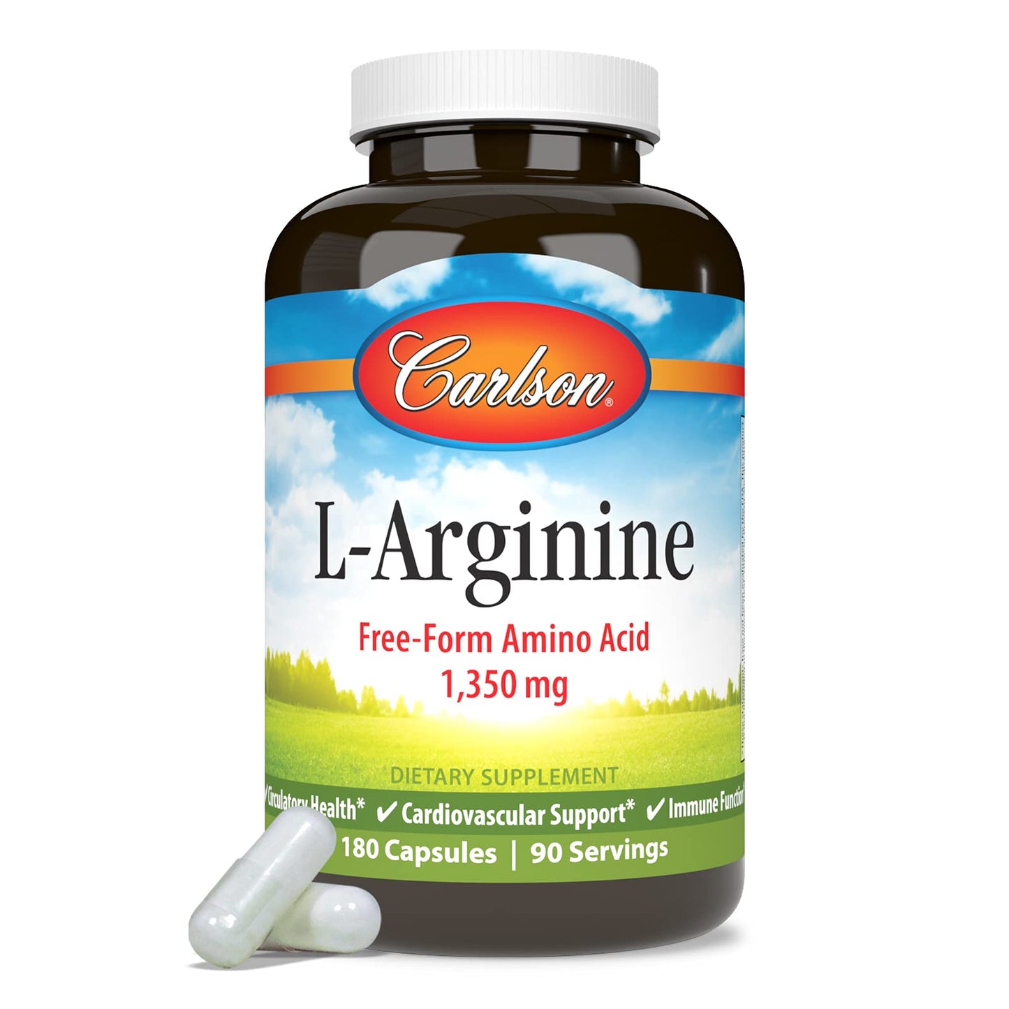 Carlson L-Arginine Capsules, 180 Capsules