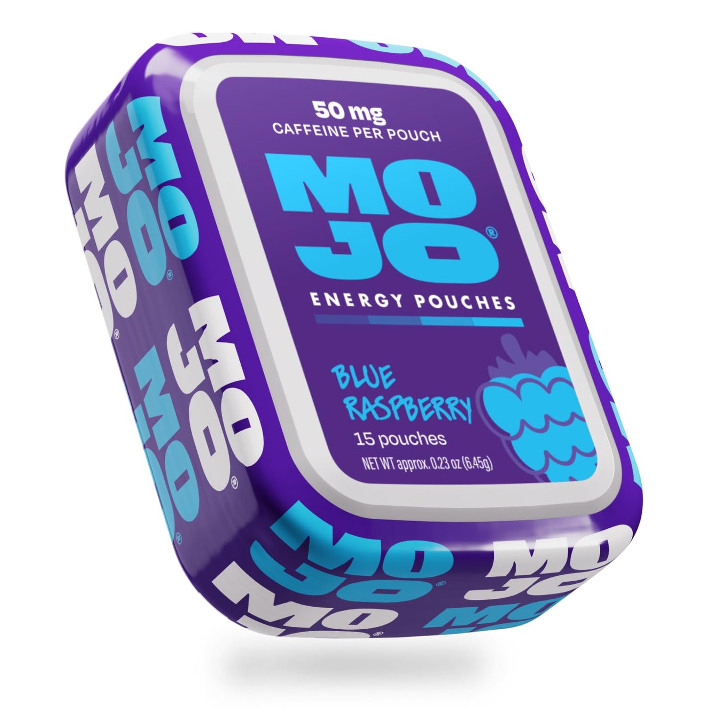 MOJO Energy Pouches Blue Raspberry Flavor Capsule 15 Count