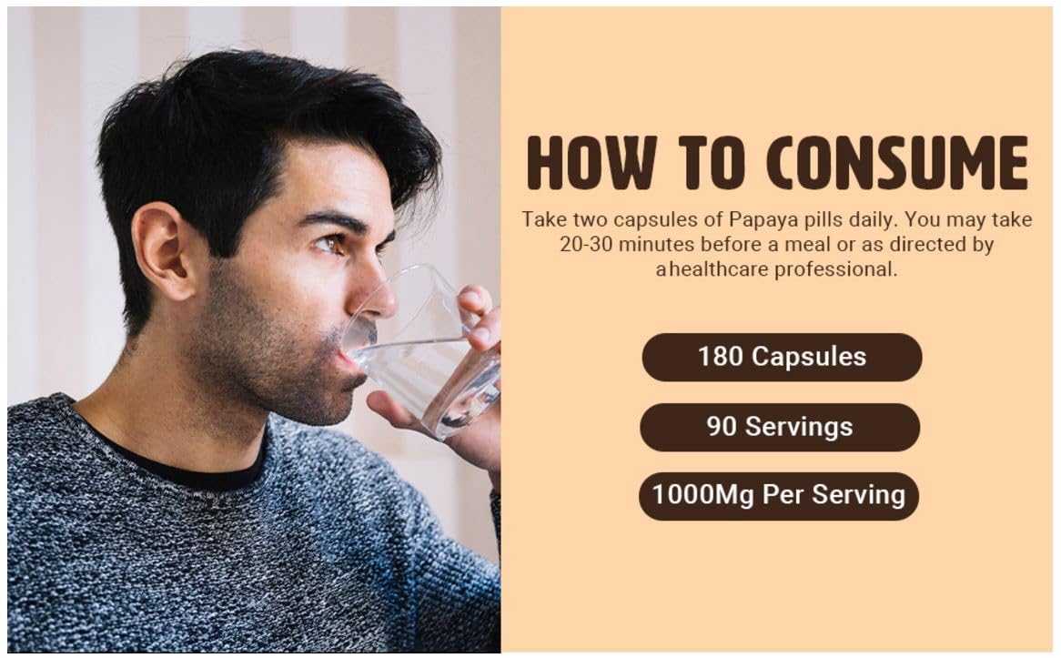 WAY 4 ORGANIC W4O Papaya Leaf Extract Capsules 1 Count