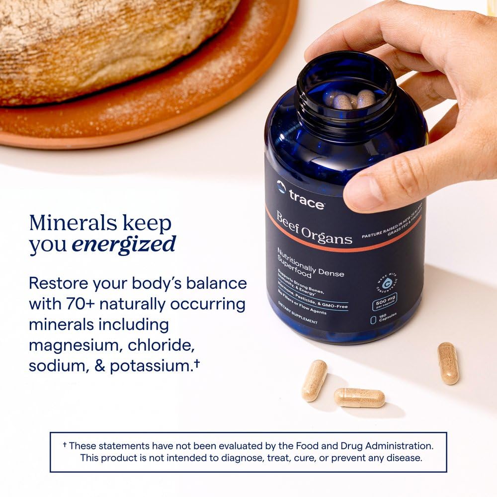 Trace Minerals Beef Organ Complex Capsules, 180 Count