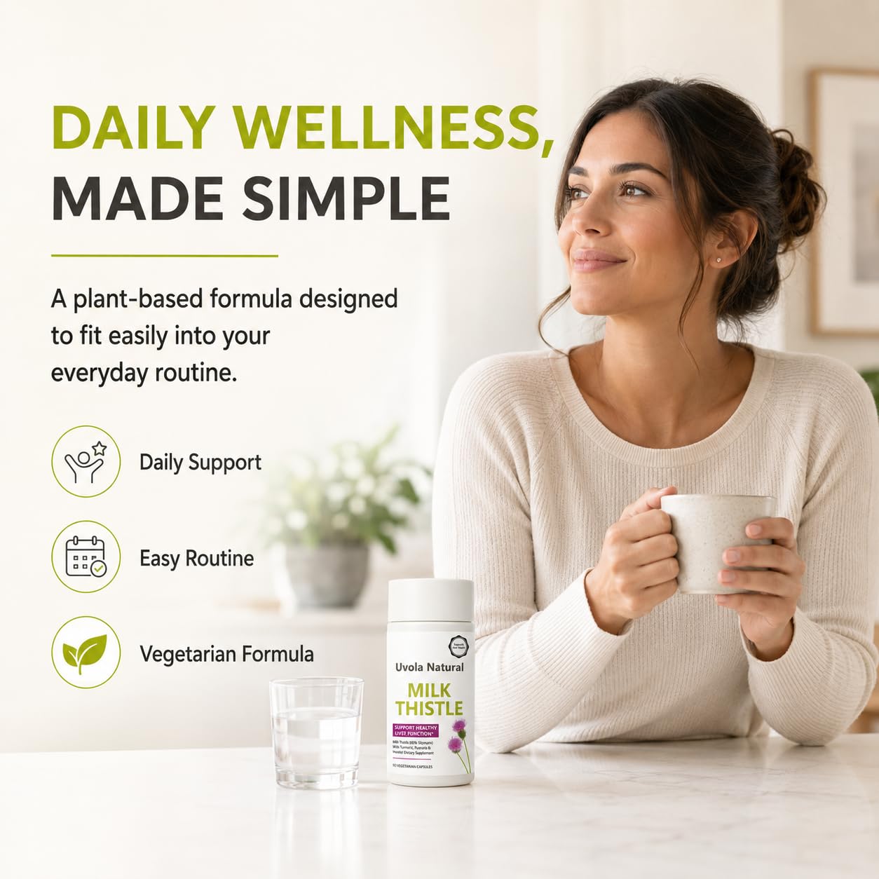 Uvola Natural Milk Thistle Supplement Capsule 60 Capsules