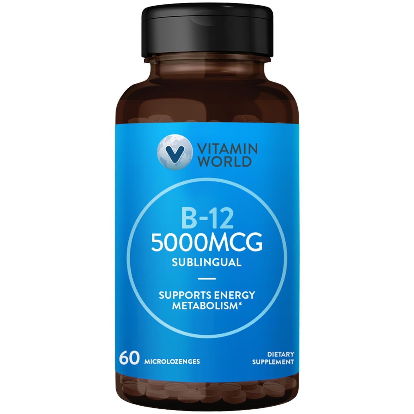Vitamin World Vitamin B-12 5000 mcg Sublingual Microlozenges, 60 Count