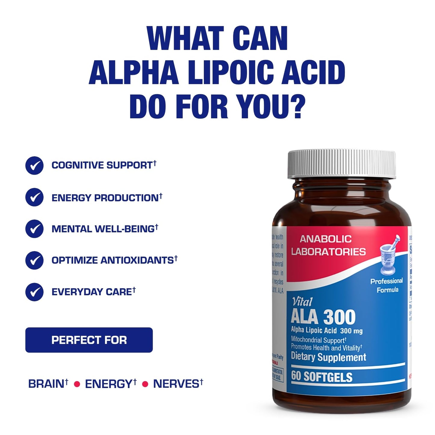 Anabolic Laboratories Alpha Lipoic Acid 300mg Softgels, 60 Servings