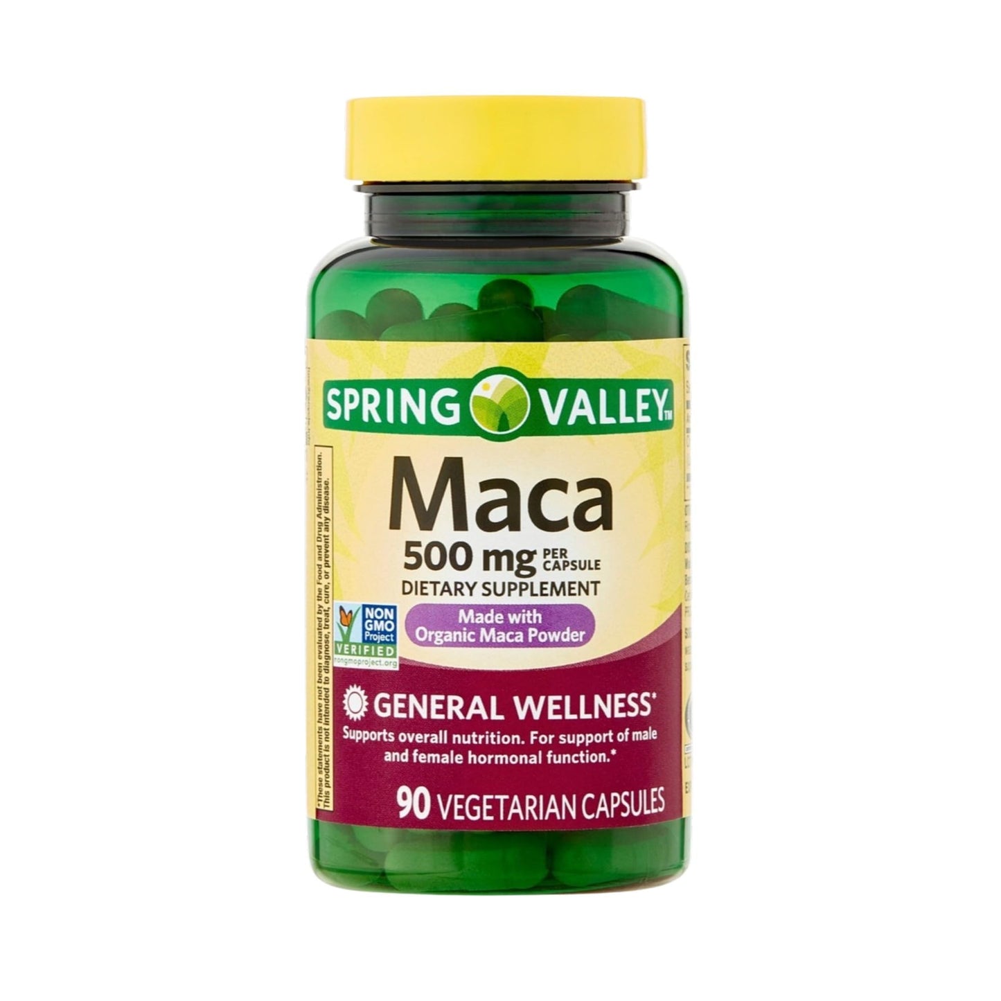 Generic Maca 500mg Organic Maca Root Supplement Capsules, 90 Count