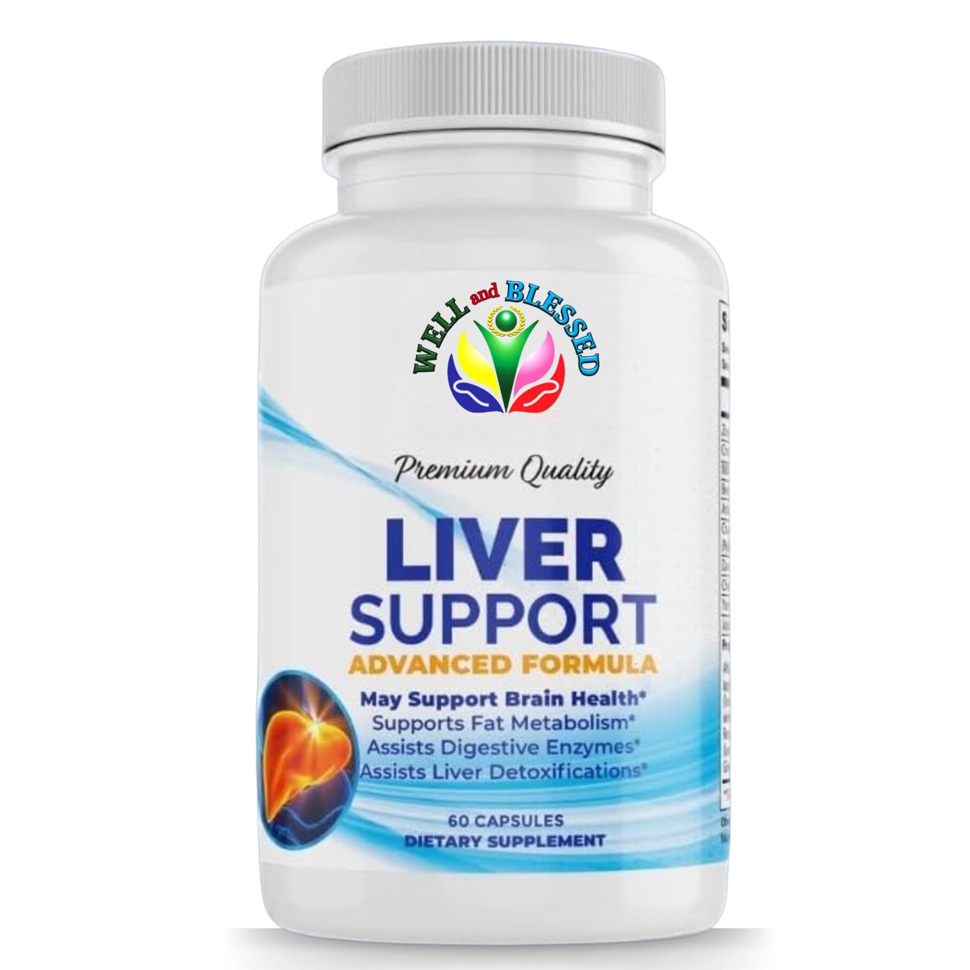Well and Blessed Liver Support Herbal Supplements 60 Capsules