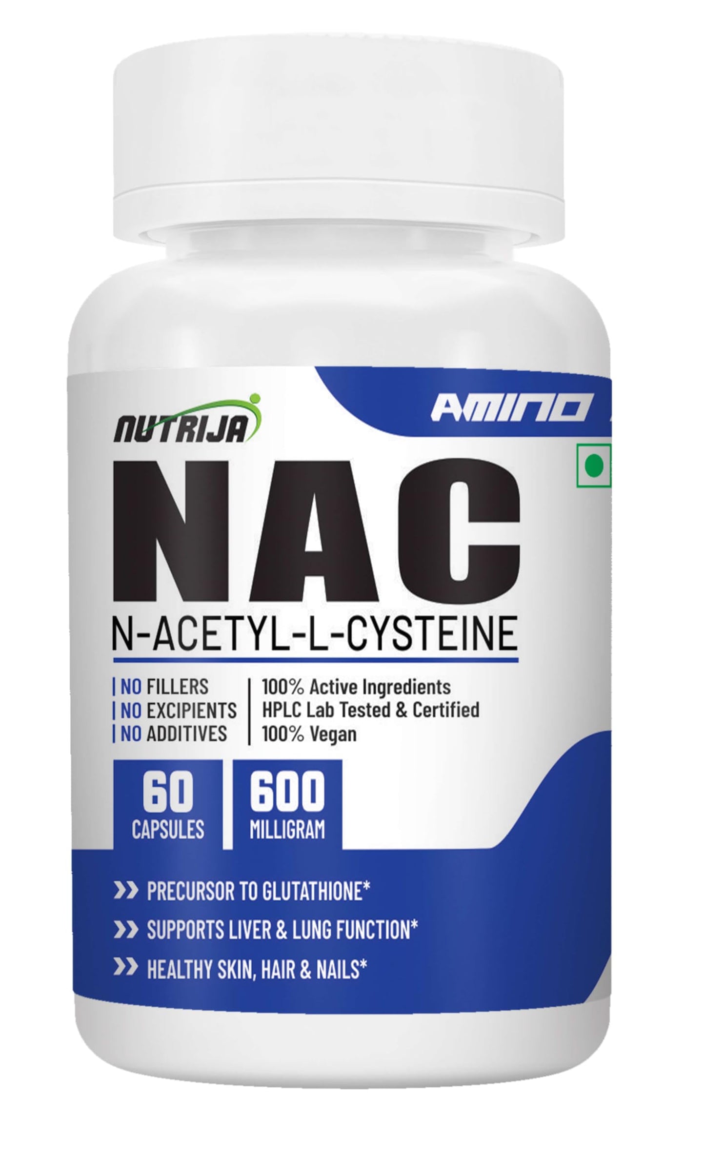 NutriJa N-Acetyl Cysteine (NAC) 600 mg, 60 Capsules