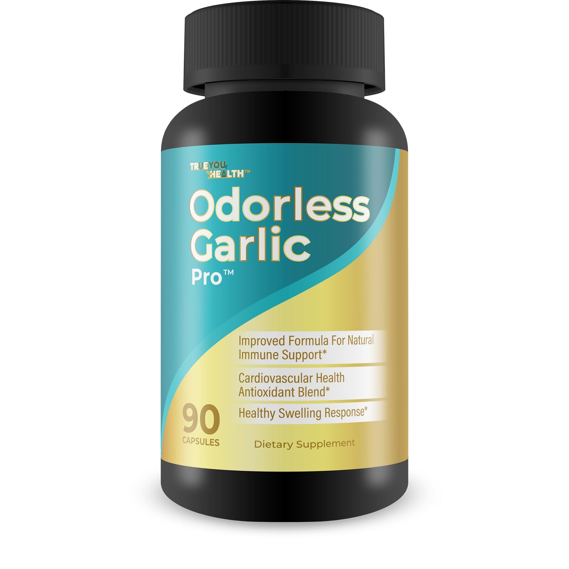 True You Health Odorless Garlic Pro Capsules, 90 Count