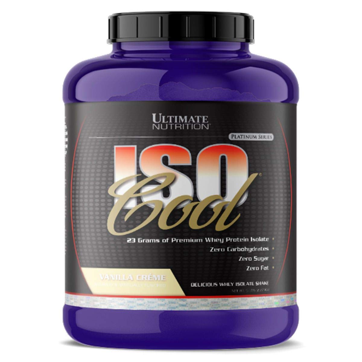 Ultimate Nutrition ISO Cool Pure Whey Protein Isolate Powder 80 Servings Peach Parfait