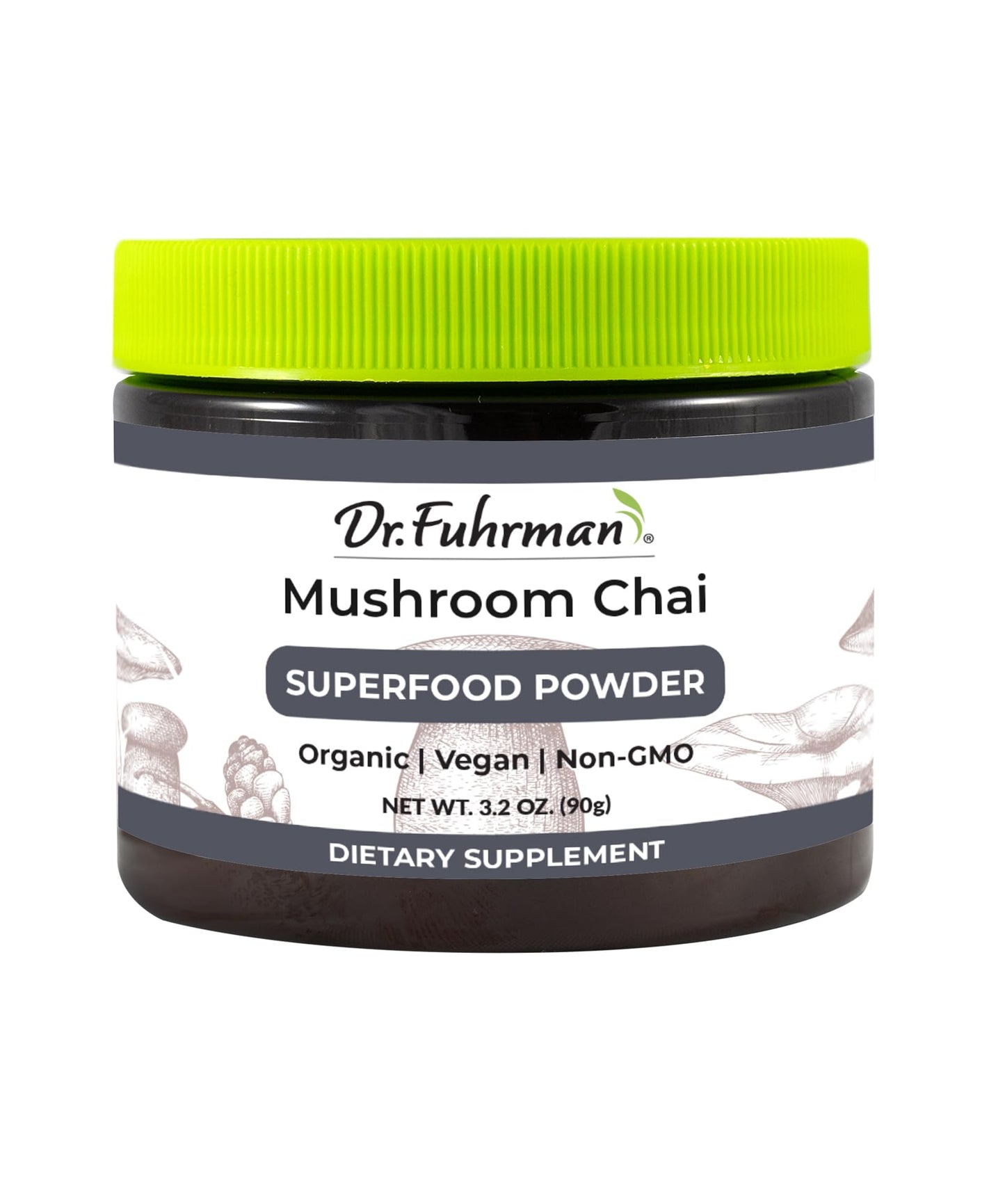 Dr. Fuhrman Mushroom Chai Superfood Powder 3.2 Ounce