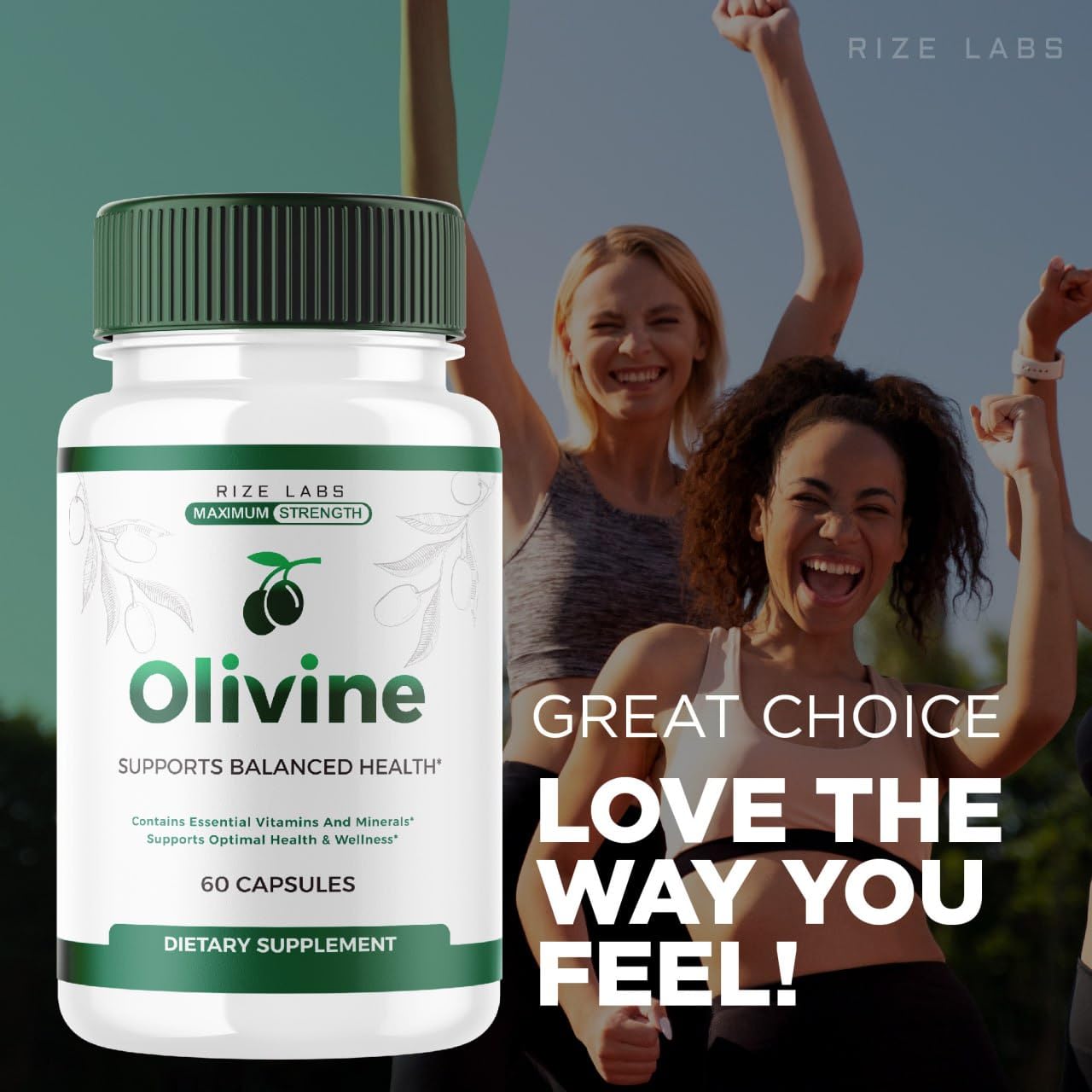 Rize Labs Olivine Weight Loss Supplement Capsules 60 Count