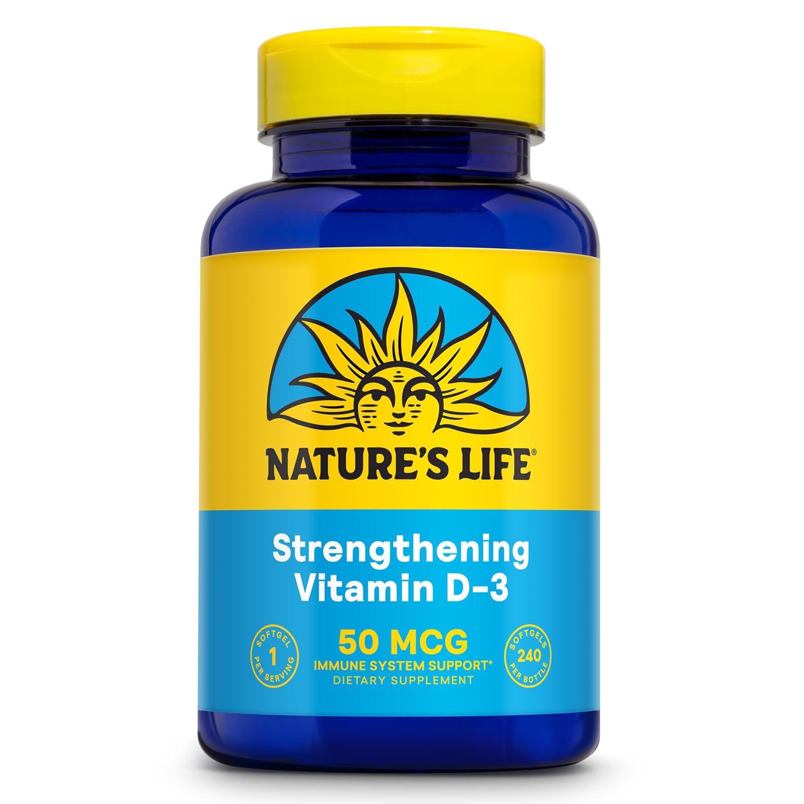 Nature's Life Strengthening Vitamin D3 2000 IU (50 mcg) Softgels, 240 Softgels