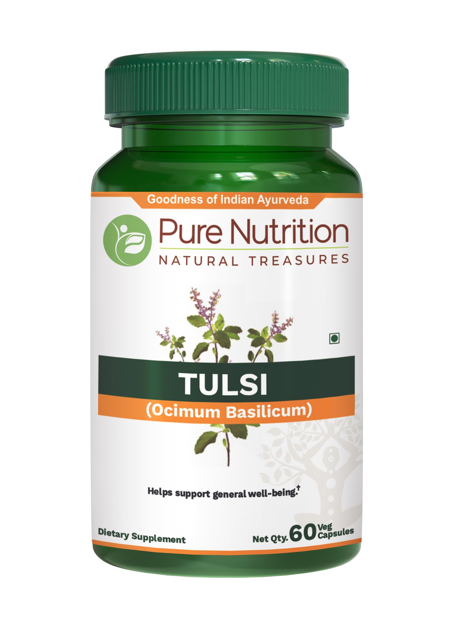 Pure Nutrition Natural Treasures Tulsi Extract 708mg Capsules 60 Count