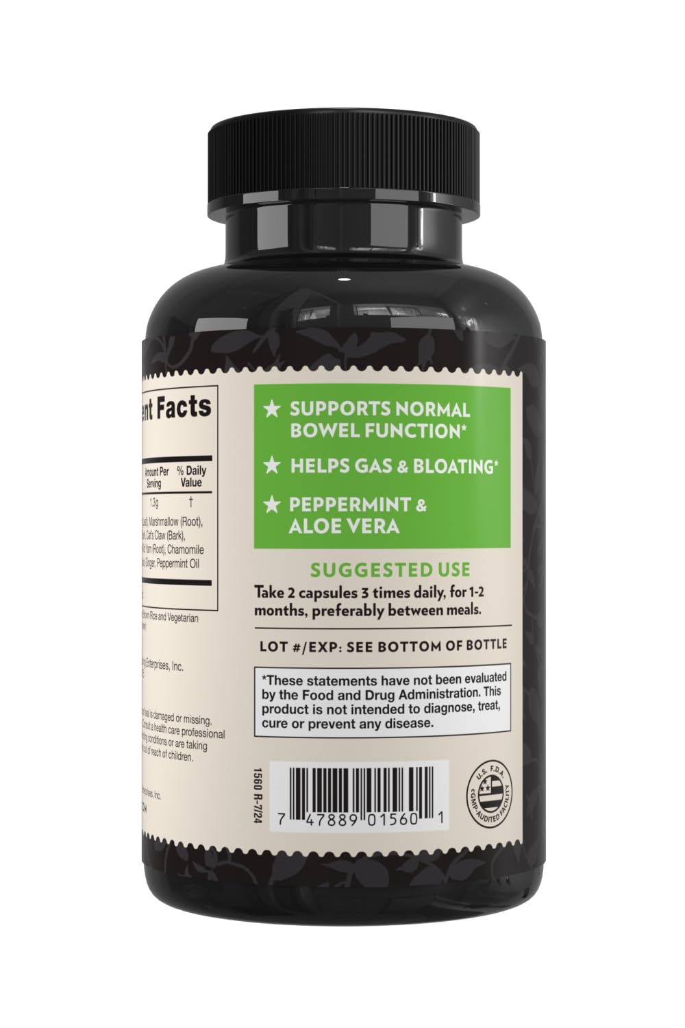 Crystal Star Digestive Support Supplement Capsule, 60 Count