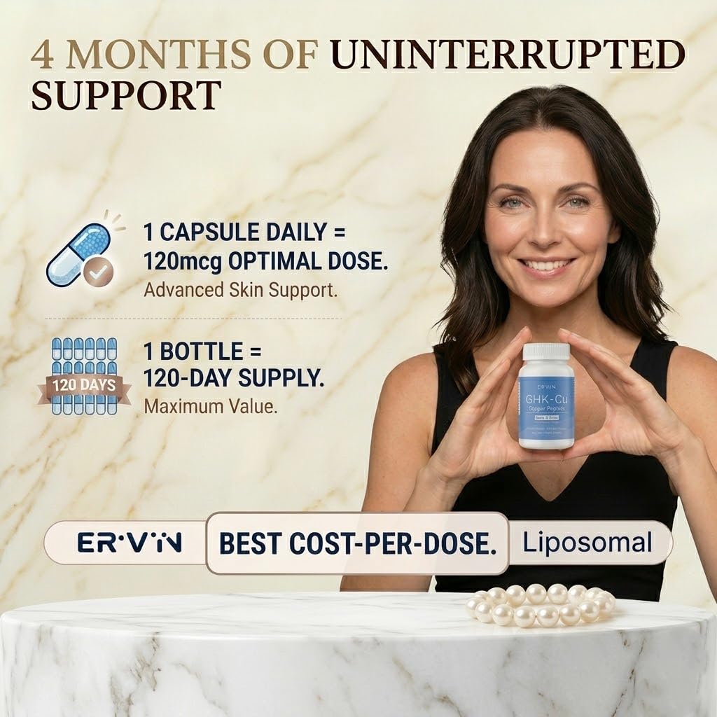 YASLIM Erivyn GHK-Cu Peptide Supplement Capsule 120 Vegan Capsules