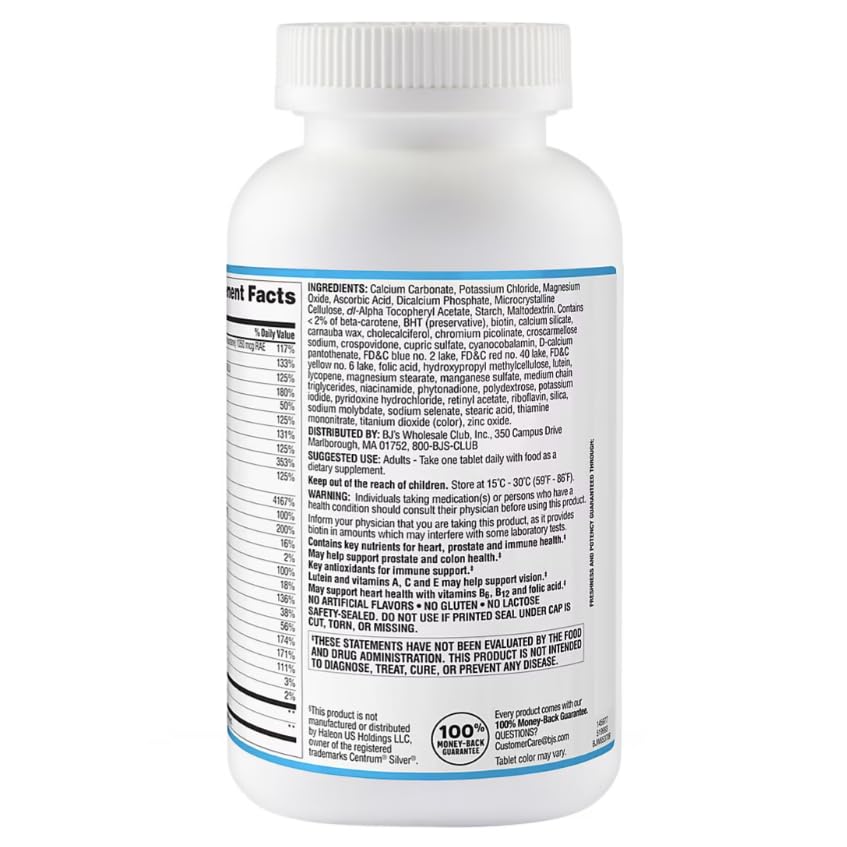 Berkley Jensen Men's Multivitamin for Men 50 Plus Tablet, 300 Count