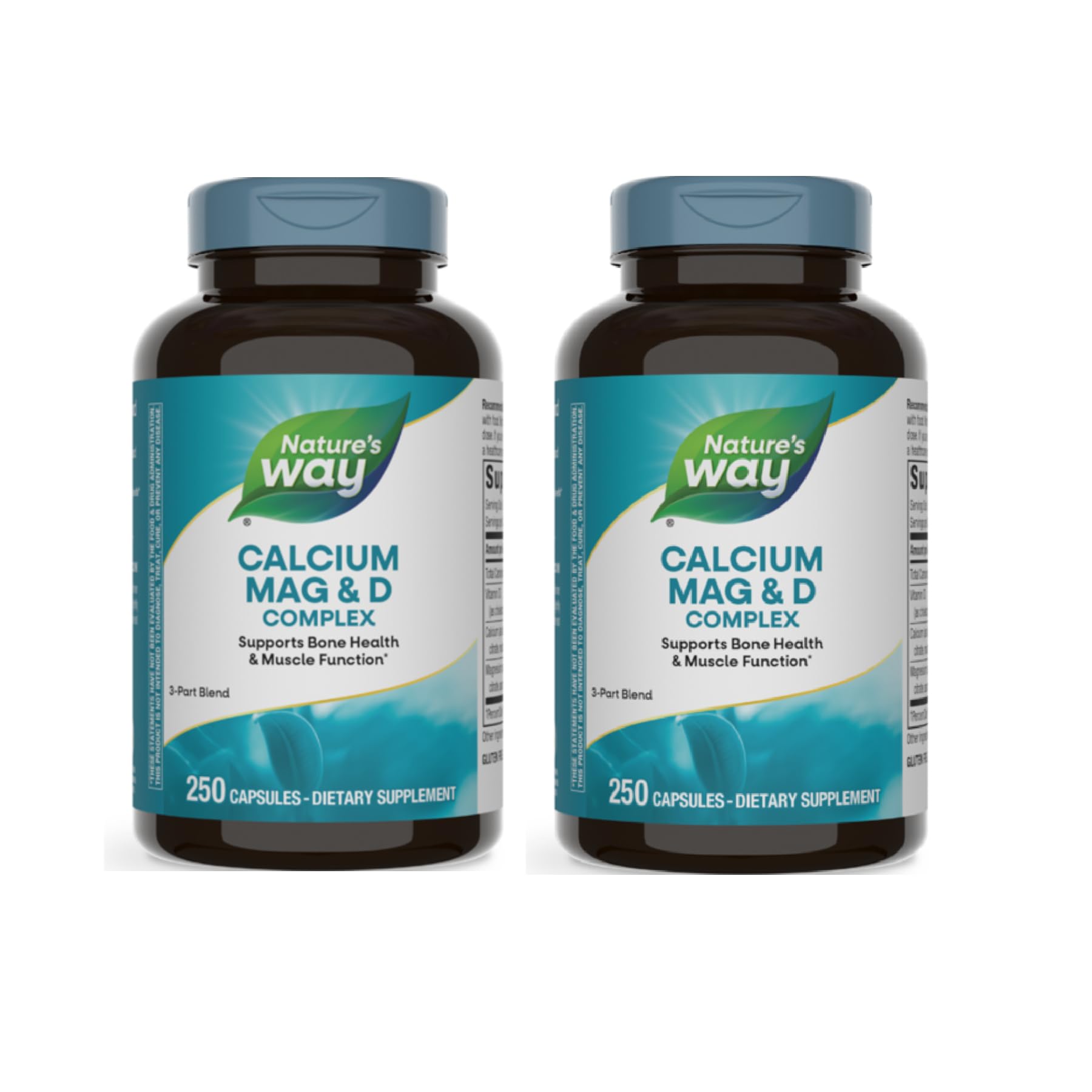 Nature's Way Calcium Magnesium & Vitamin D3 Complex, 250 Capsules