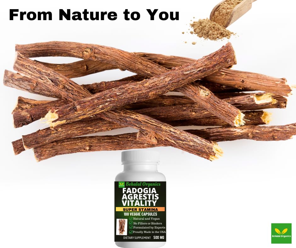Behalal Organics Fadogia Agrestis Capsules 100 Count