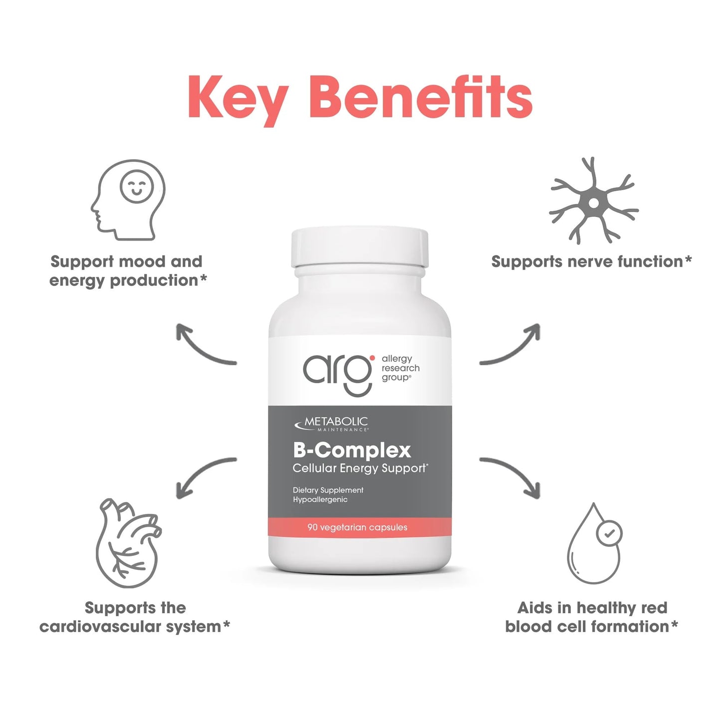 Metabolic Maintenance B-Complex Capsules, 90 Count