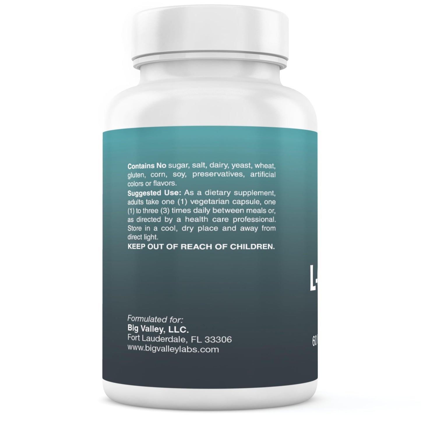 Big Valley Labs Acetyl-L-Carnitine 500 mg Capsule, 60 Count