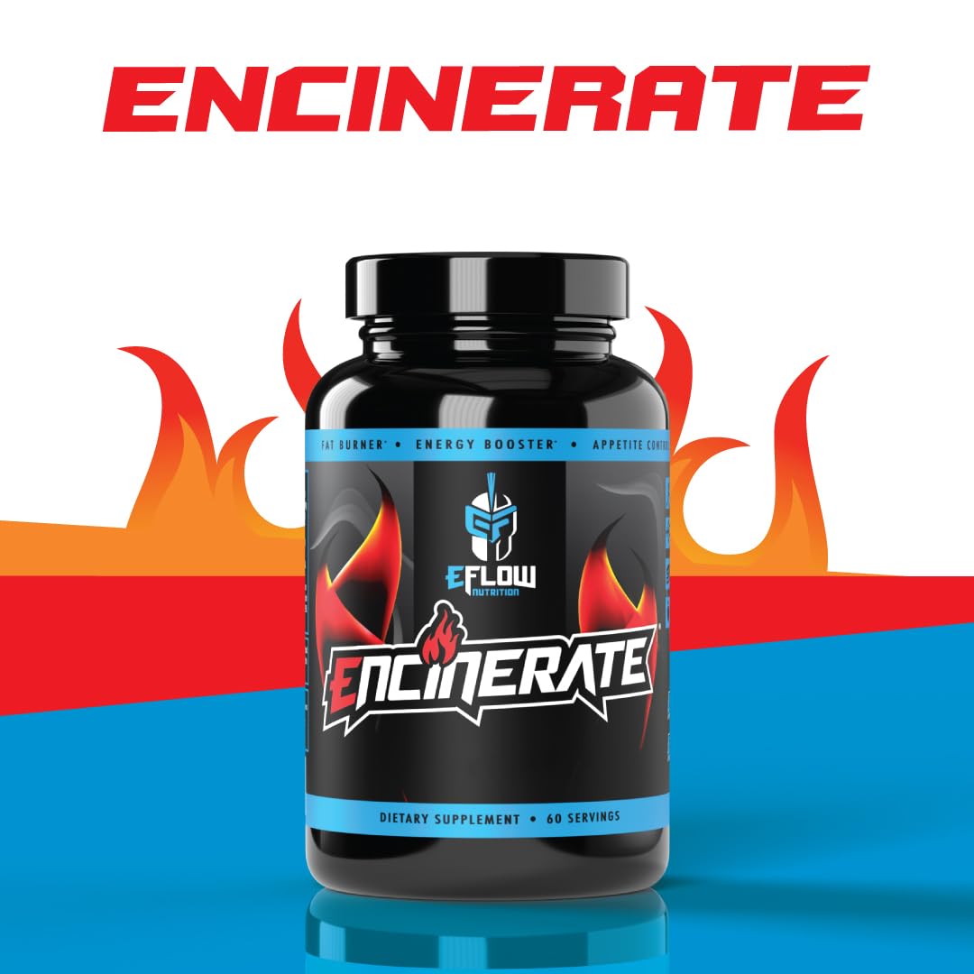 eFlow Nutrition ENCINERATE GLP-1 Support Supplement for Weight Loss & Energy - Appetite Support and Weight Management, 60 Capsules