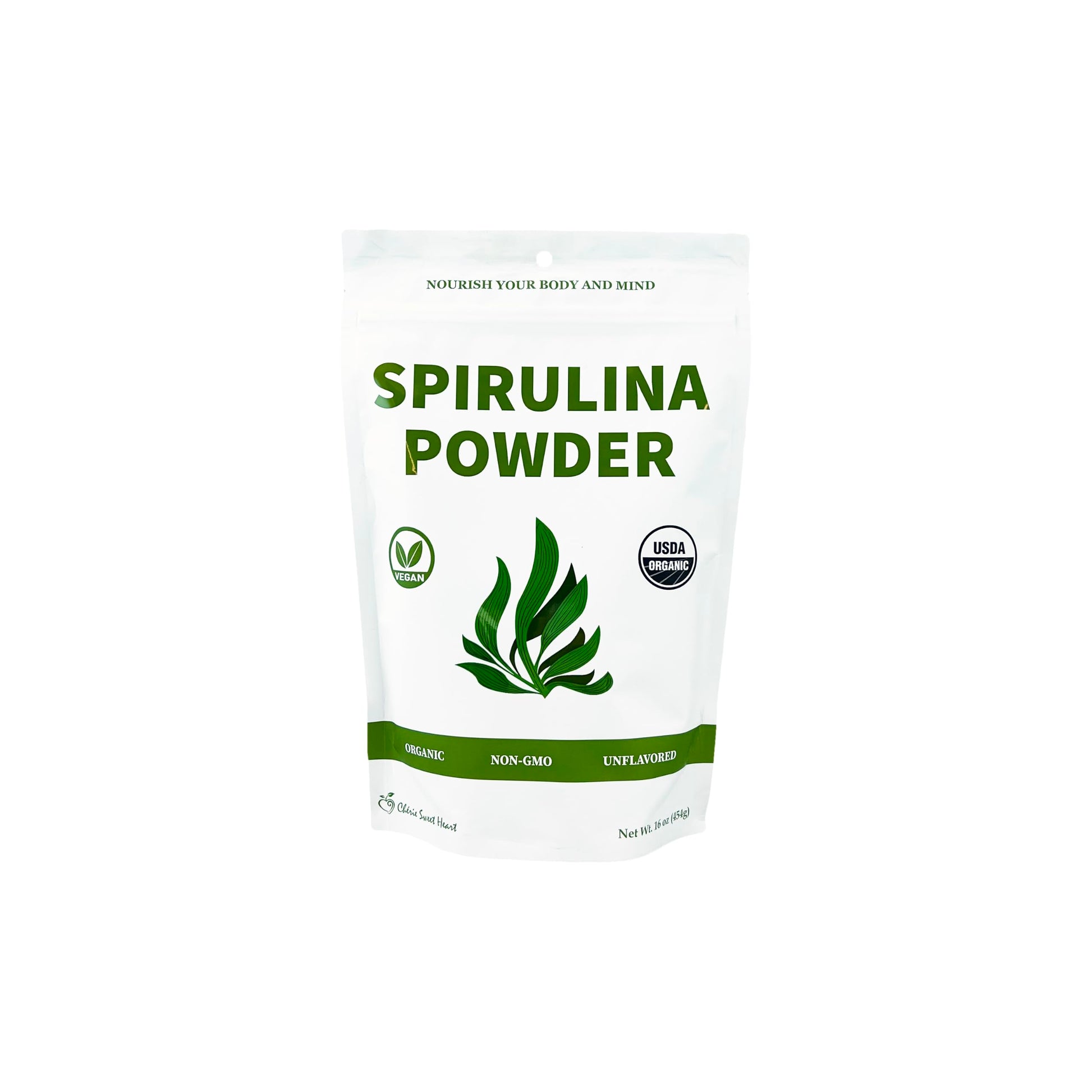 Chérie Sweet Heart Spirulina Powder (Organic), 16 Ounce