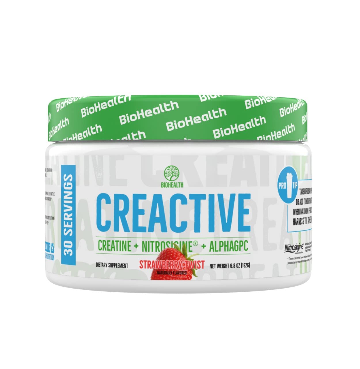 BioHealth Nutrition CreActive Creatine HCL + Nootropic + Nitric Oxide Powder 1