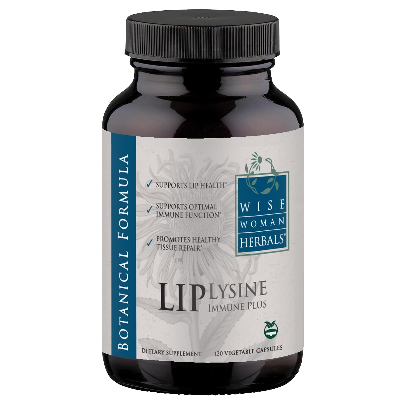 Wise Woman Herbals Lysine Immune Plus Lip Capsule 120 Count