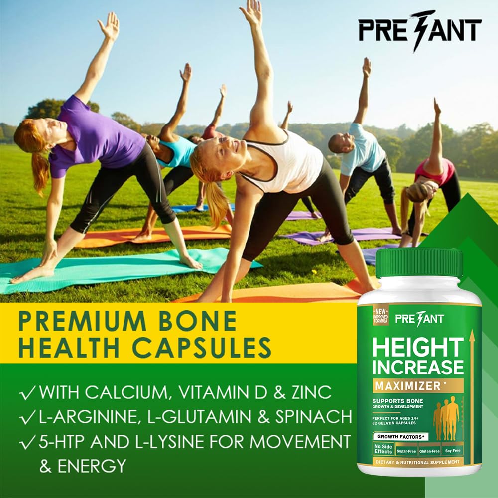 PRETANT Ashwagandha Supplement, Calcium Vitamin & Lysine Extra Strength, Bone and Muscle Health Supplement, 62 Capsules