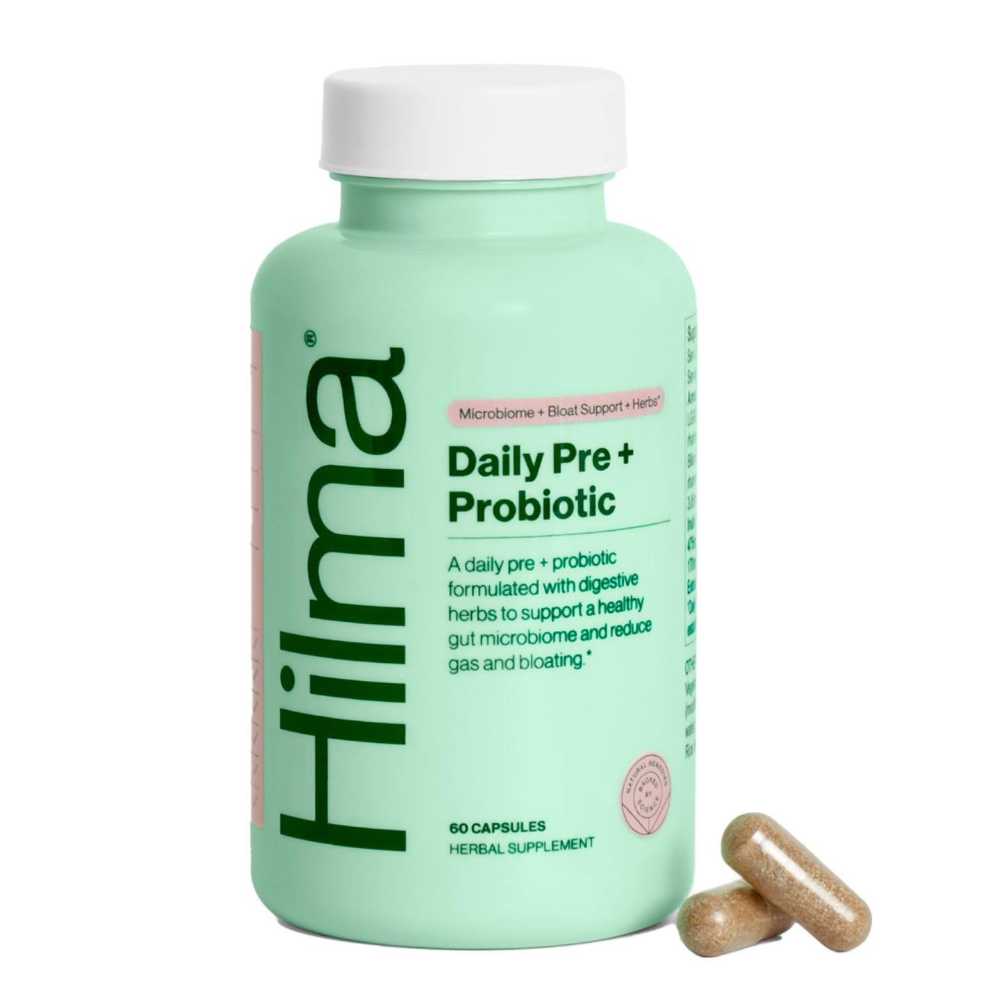 Hilma Pre and Probiotic with Herbs Capsules 60 Count