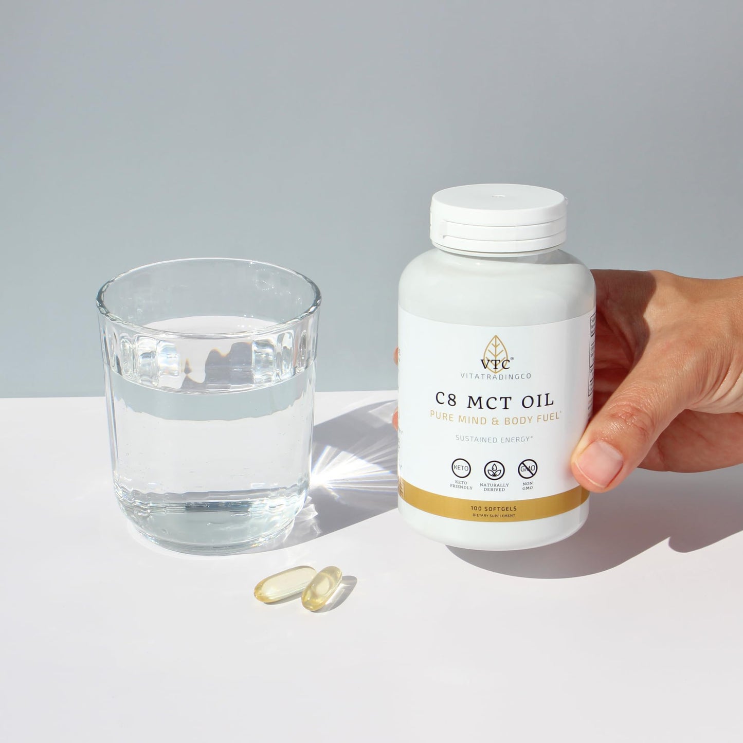 VTC VitaTradingCo. C8 MCT Oil Softgel, 100 Softgels
