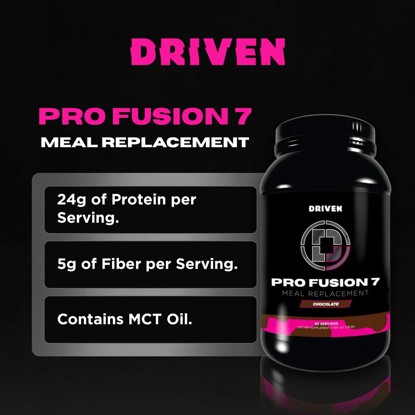Driven Nutrition ProFusion7 Meal Replacement Powder 46.4 Ounces