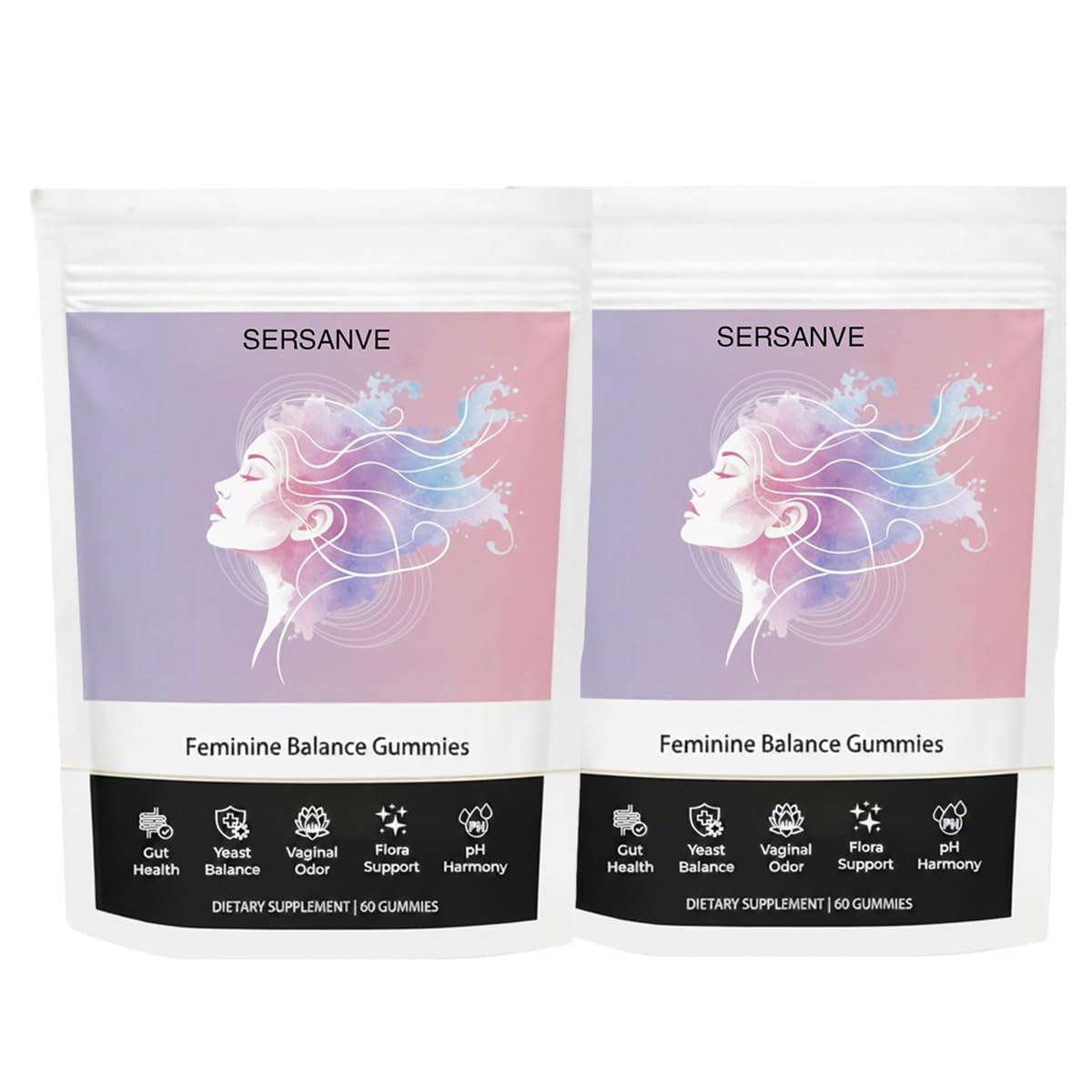 SERSANVE Feminine Balance Gummies for Women 60 Gummies