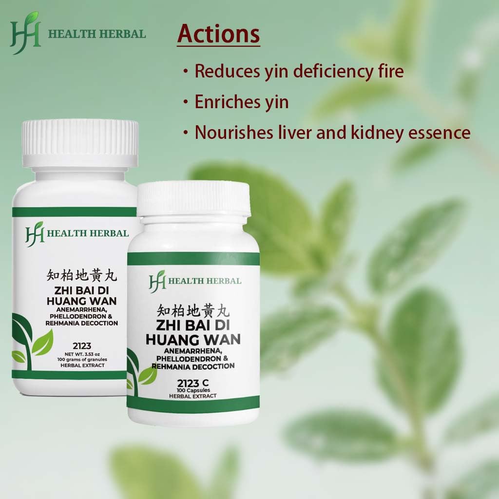 Health Herbal Zhi Bai Di Huang Wan/Anemarrhena, Phellodendron & Rehmania Decoction Powder 3.53 oz