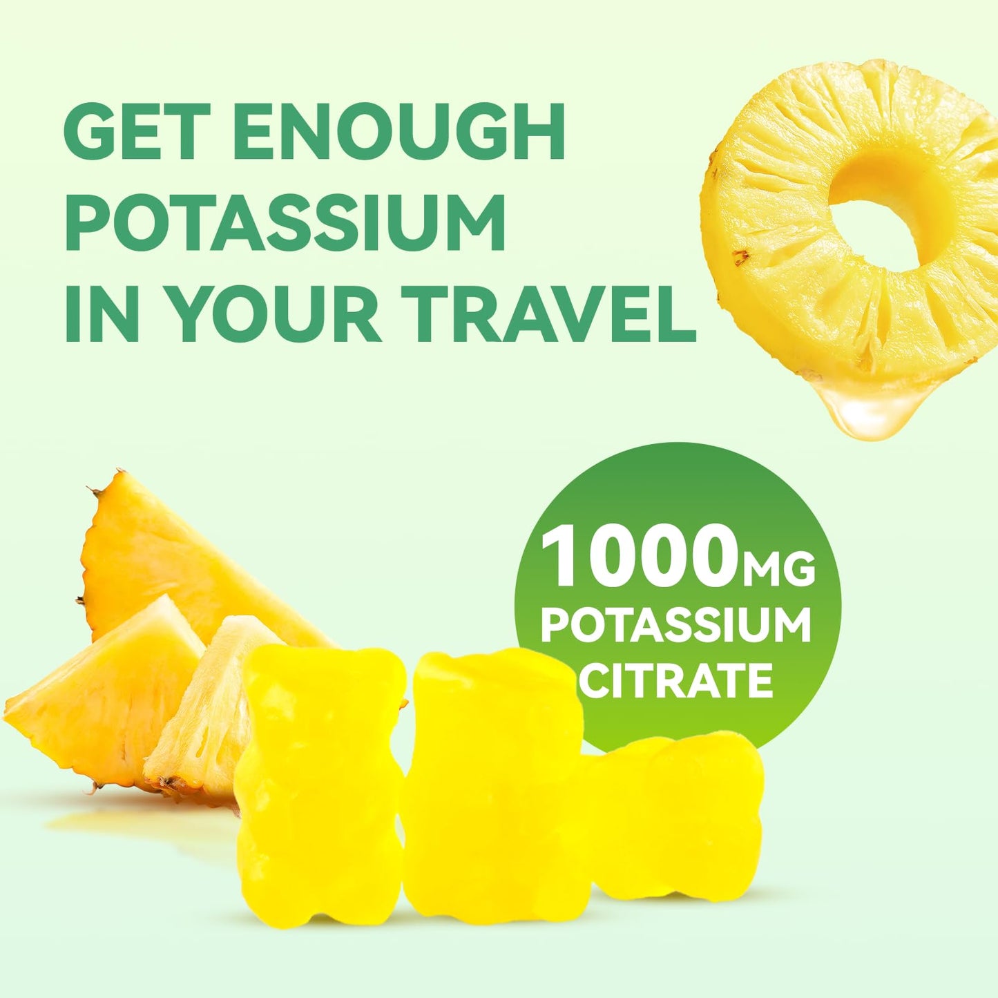 Agumoon Potassium Citrate Gummies 1000mg, 60 Count