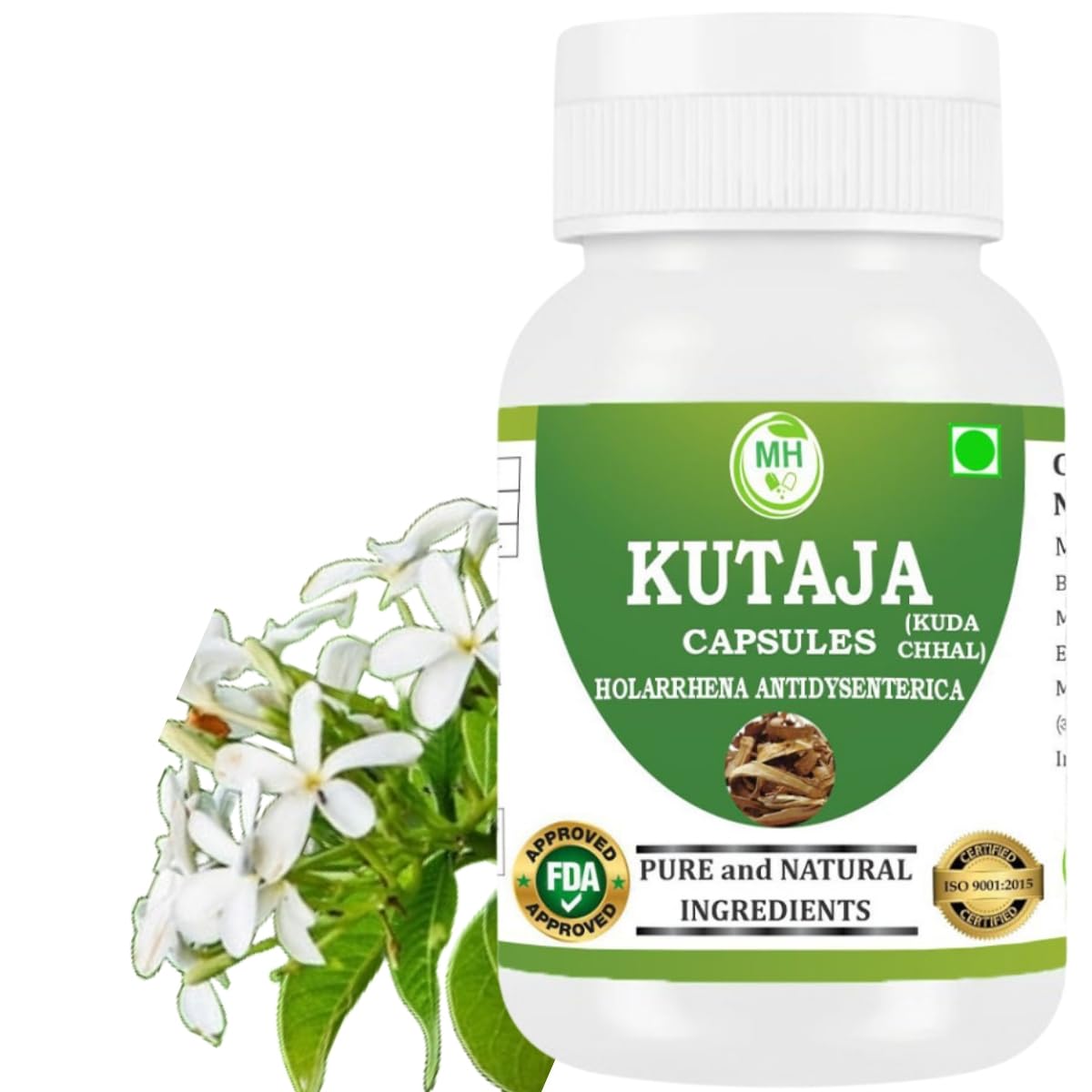 Morsan Healthcare Kutaja Capsules 500 mg (9:1 Extract) – Holarrhena Antidysenterica for Men & Women, 60 Capsules