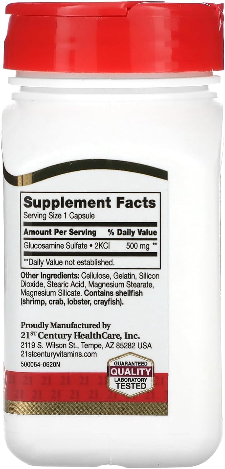 21st Century Glucosamine Relief 500 mg Capsule, 180 Capsules