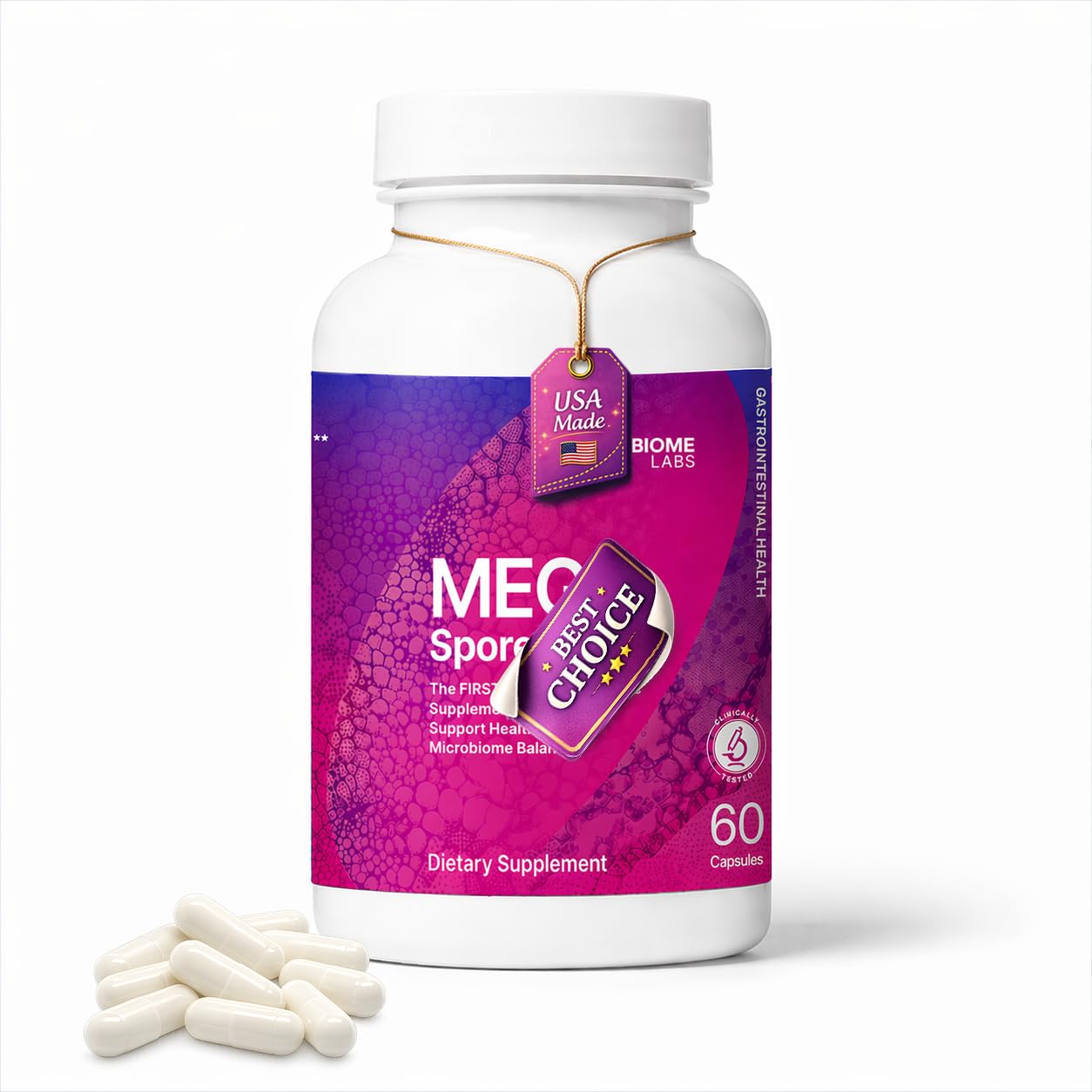 JAW ENTERPRISES Micro Biome for Women & Men, Gut Health & Digestive Support, 60 Capsules