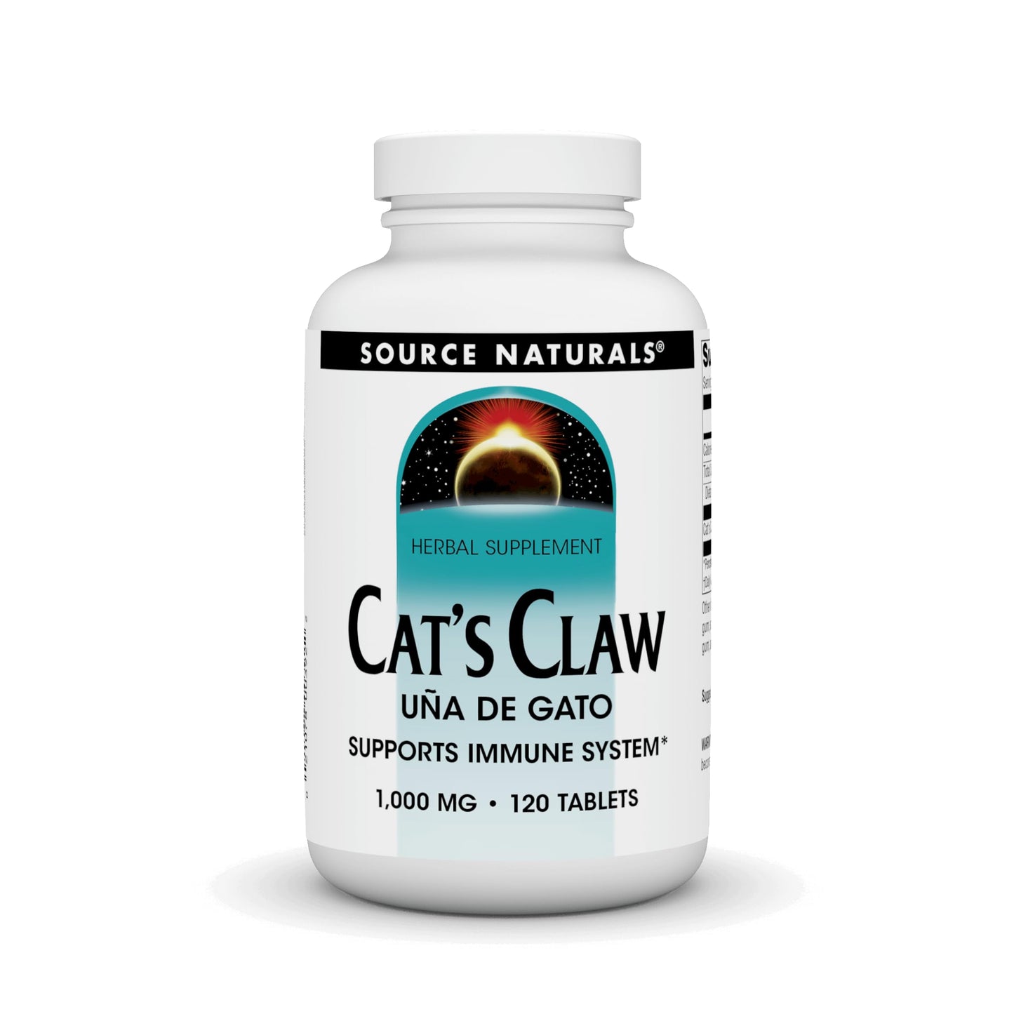 Source Naturals Cat's Claw Bark UNA de Gato 1000 mg Dietary Supplement, 120 Tablets