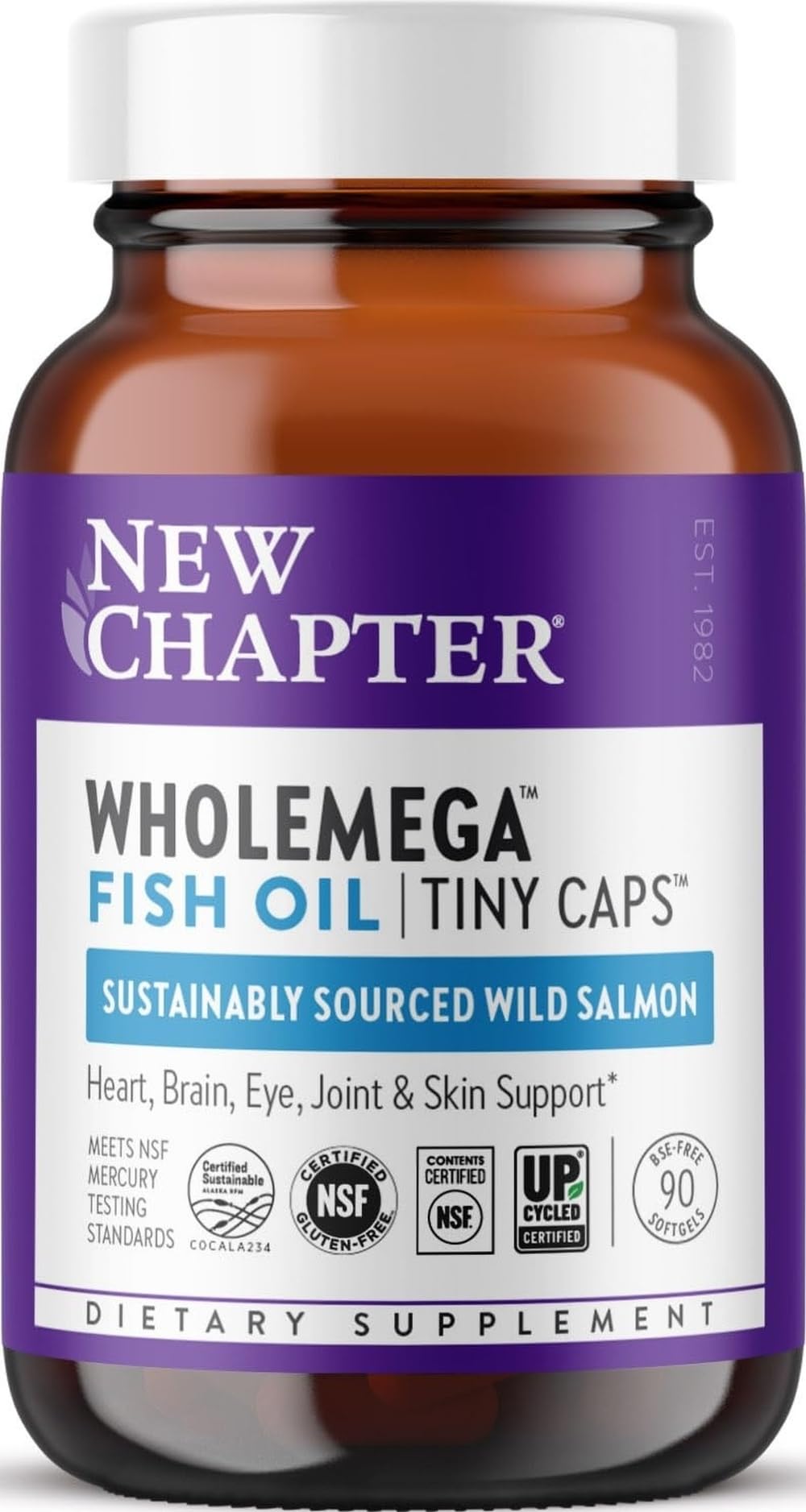 New Chapter Wholemega Tiny Capsule Fish Oil Softgels 90
