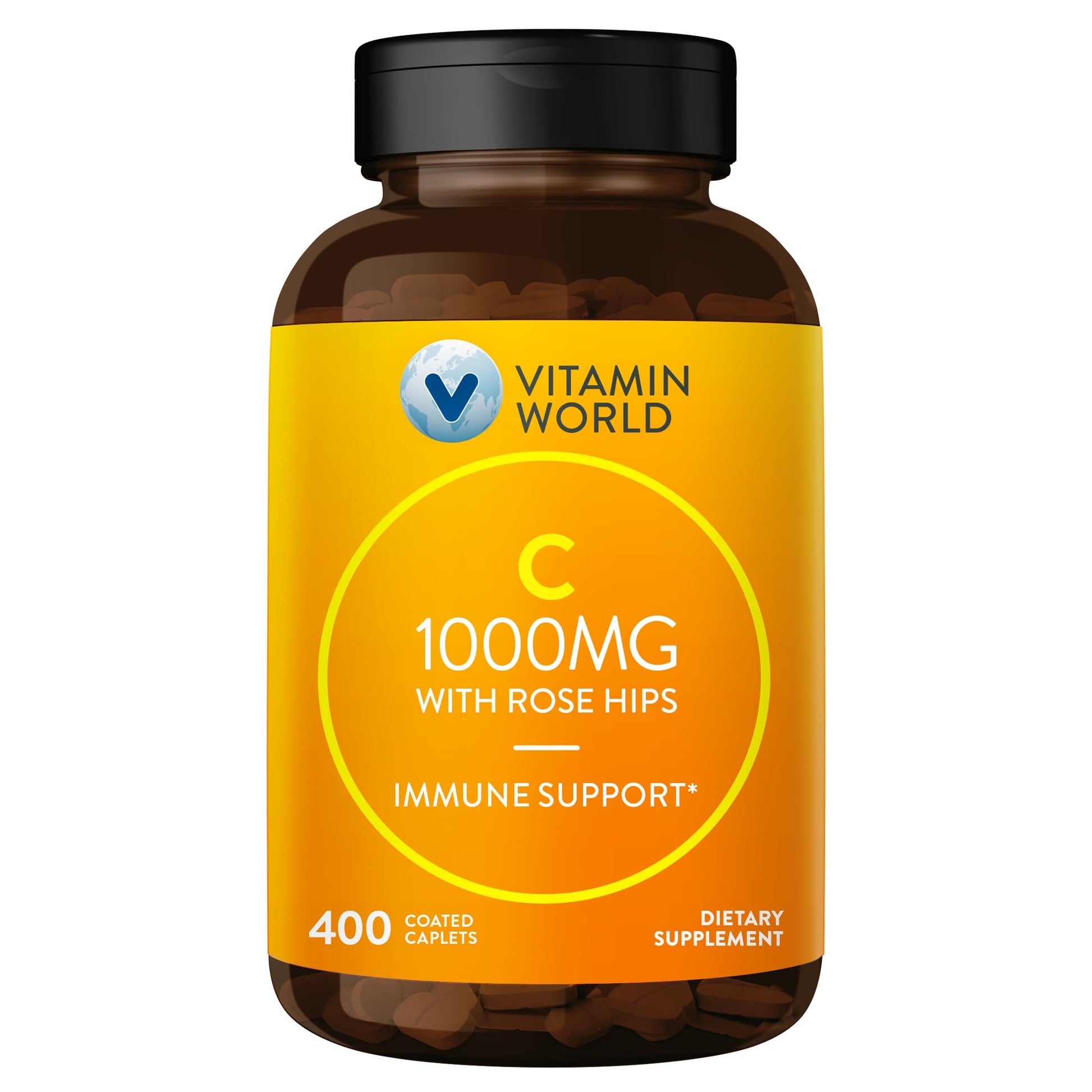 Vitamin World Vitamin C 1000 mg with Bioflavonoids and Wild Rose HIPS Caplets 400