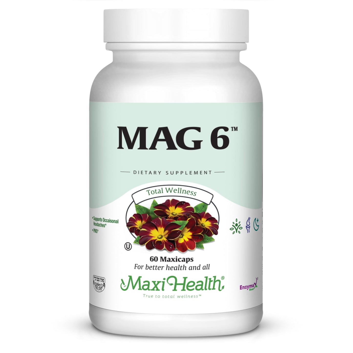 Maxi Health Magnesium Glycinate with Vitamin B6 Capsules 60 Count